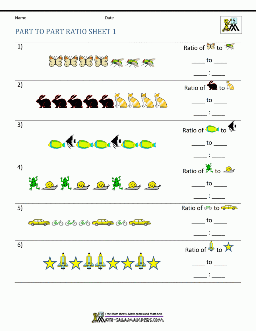 Ratio Part to Part Worksheet