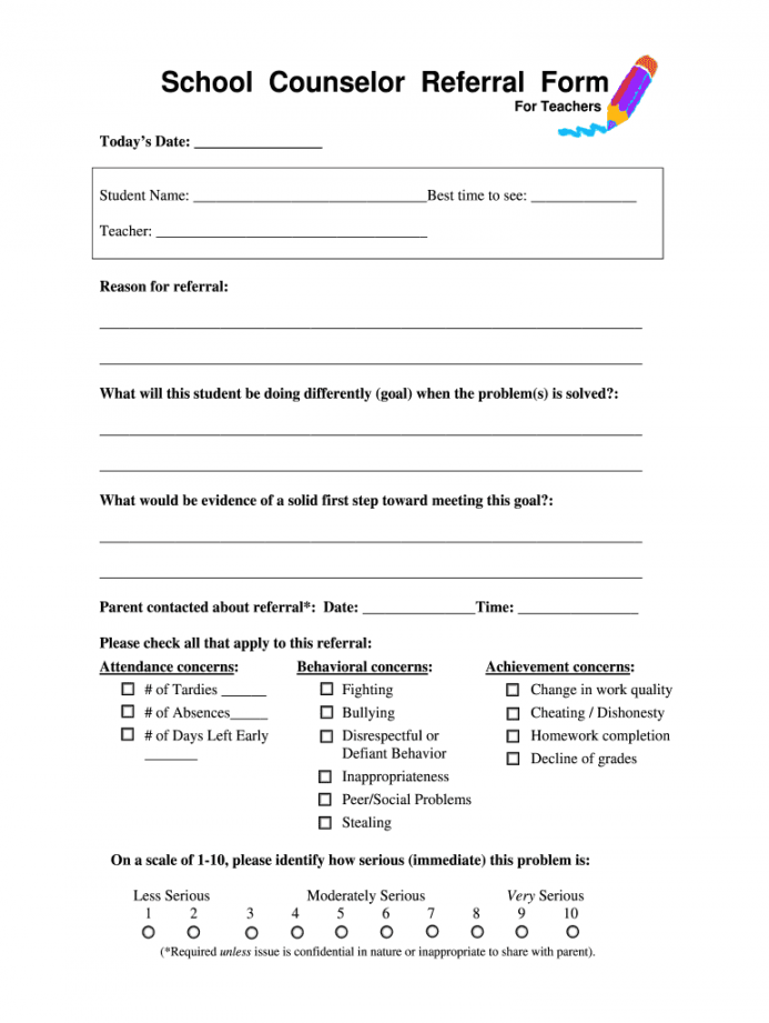 School Counselor Referral Form - Fill Online, Printable, Fillable