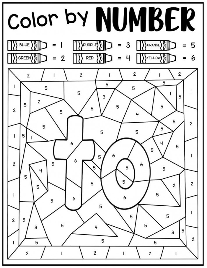 Sight Words Color by Number Free Printable Coloring Pages - In The