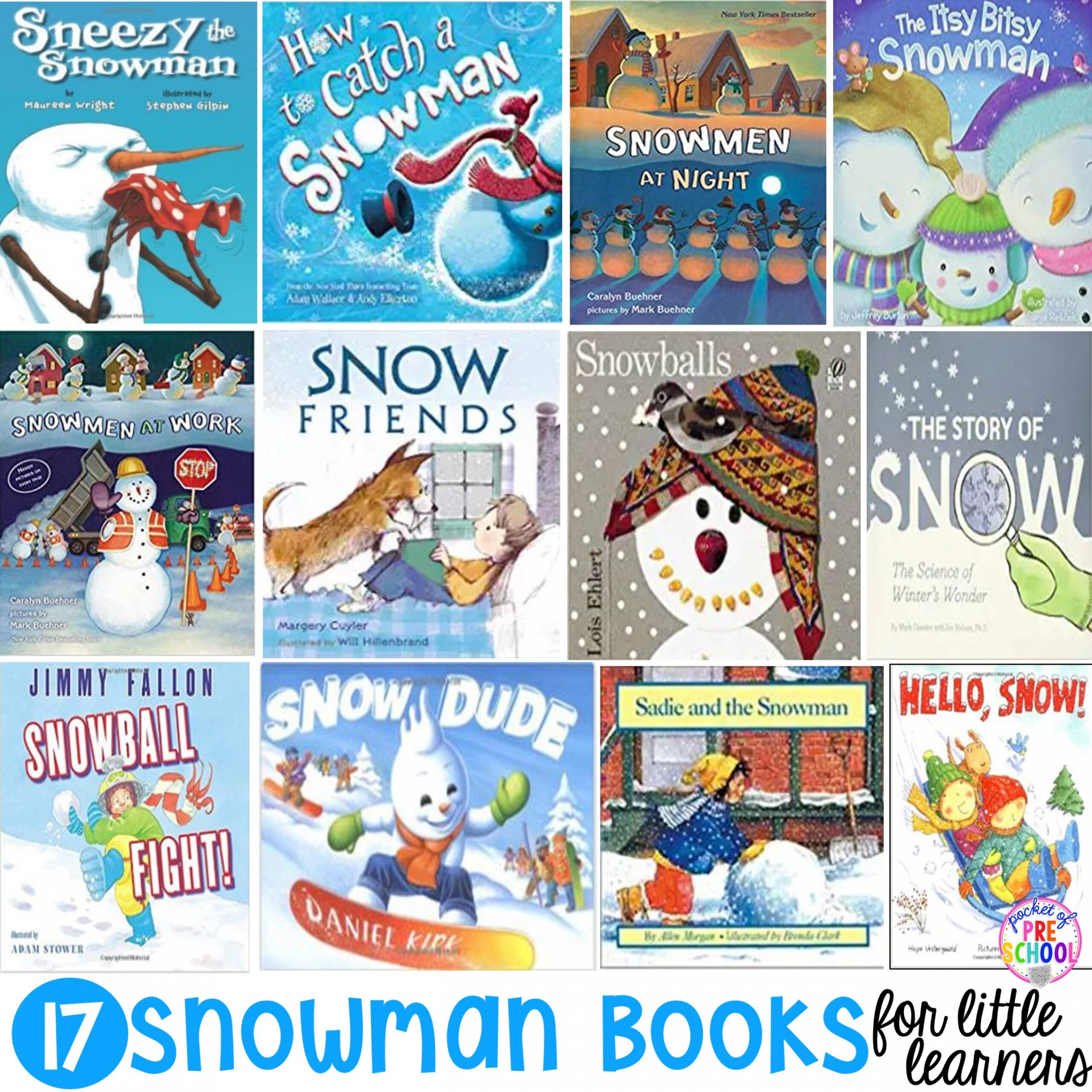 Snowman Books for Little Learners - Pocket of Preschool