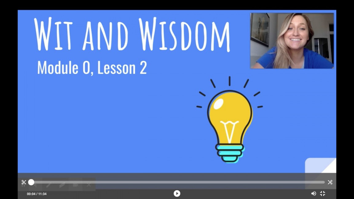 st Grade Wit and Wisdom Module , Lesson