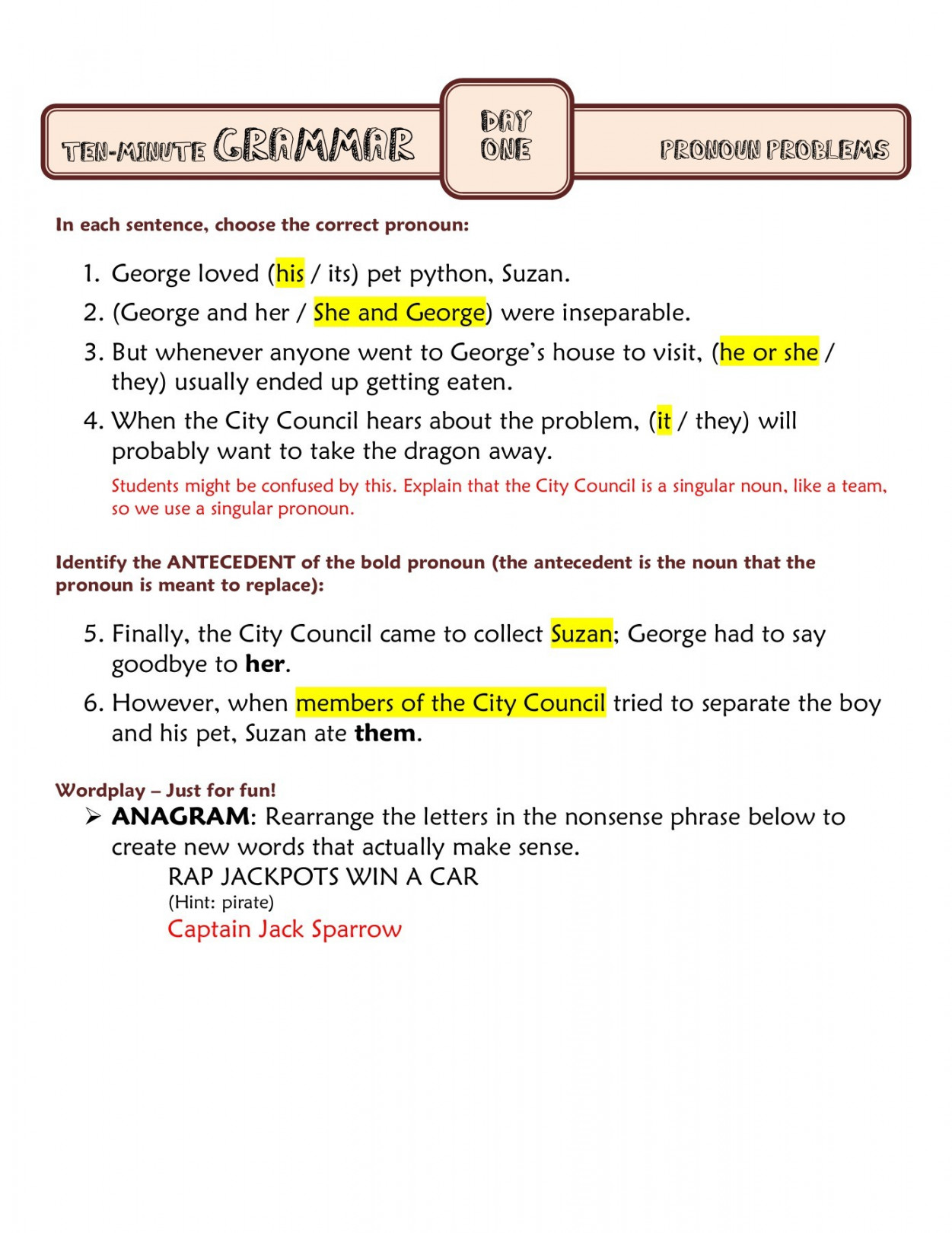 Ten Minute Grammar - myCCSD Pages -6 - Flip PDF Download  FlipHTML