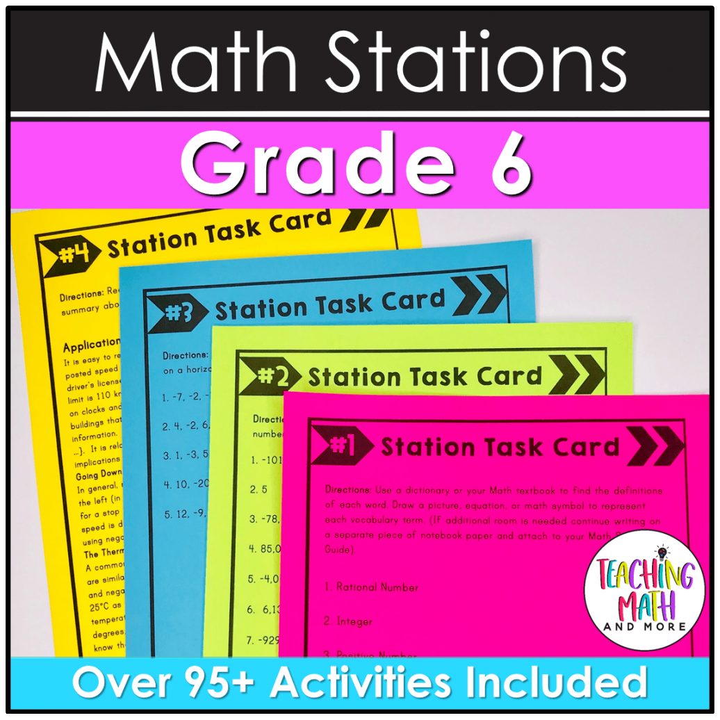 th Grade Math Stations