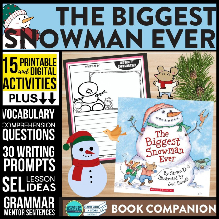 The Biggest Snowman Ever Activities and Lesson Plans for