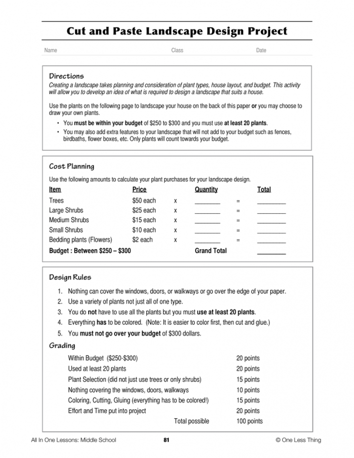 - The Horticulture Industry, Lesson Plan Download - One Less Thing