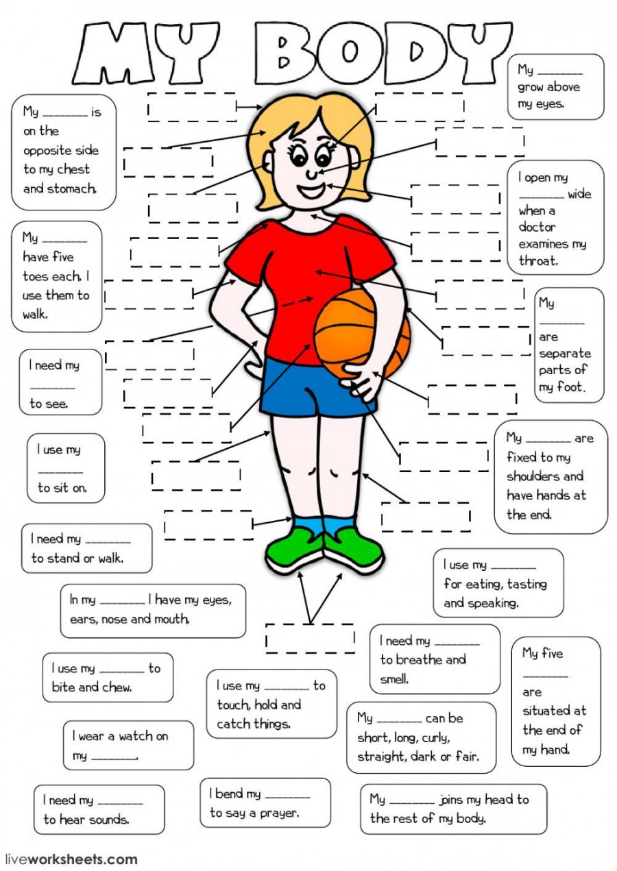 The parts of the body interactive and downloadable worksheet