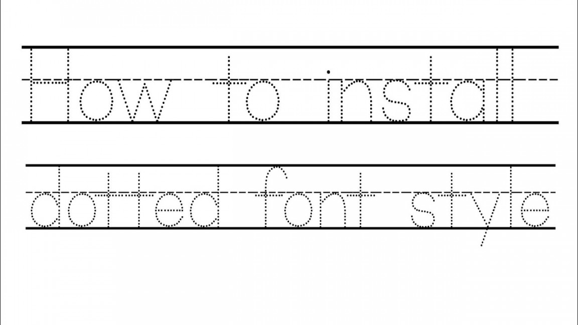 (Tutorial) How to install a dotted font style in your computer