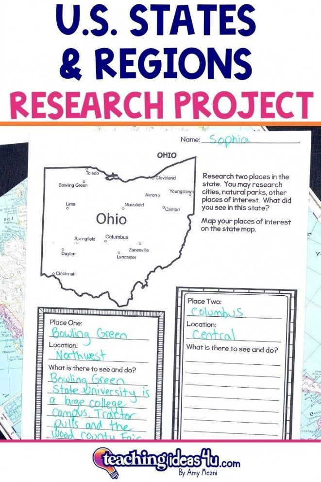 United States Geography - US Regions & State Research Project Unit