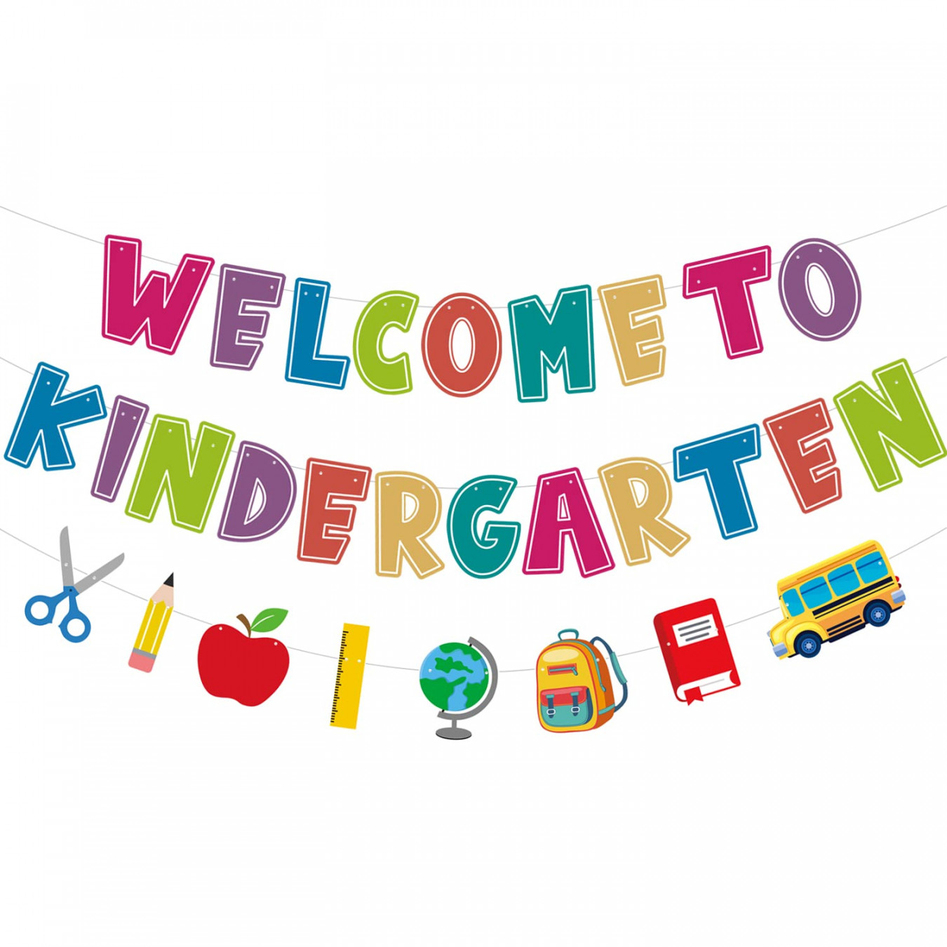 Welcome to Nursery Banner, Nursery Banner, Nursery Classroom Decorations,  Welcome Banner Decorations, First Day of Nursery Decorations (Pre-assembled)