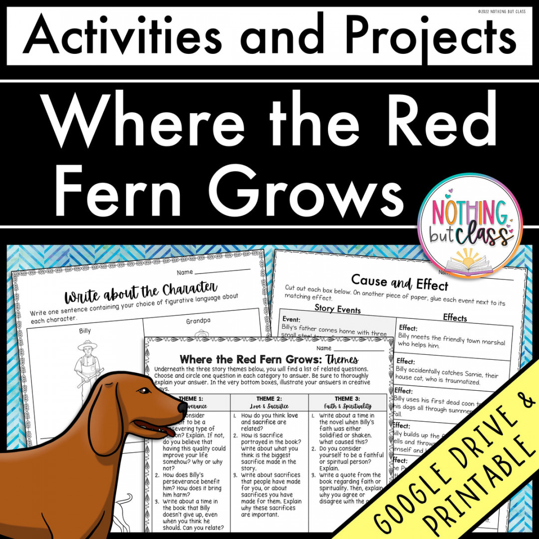 Where the Red Fern Grows  Activities and Projects