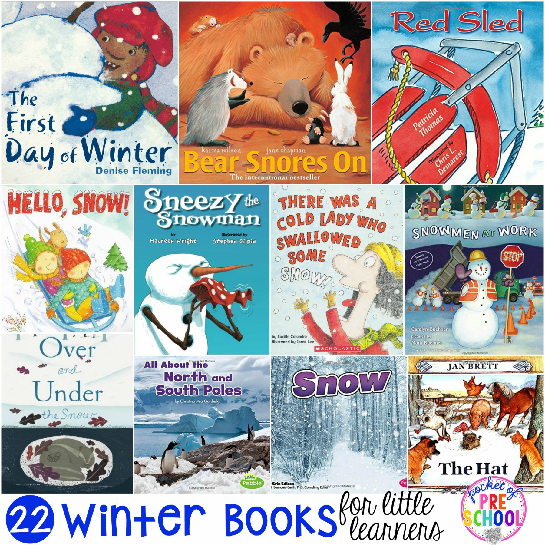 Winter Books for Little Learners - Pocket of Preschool