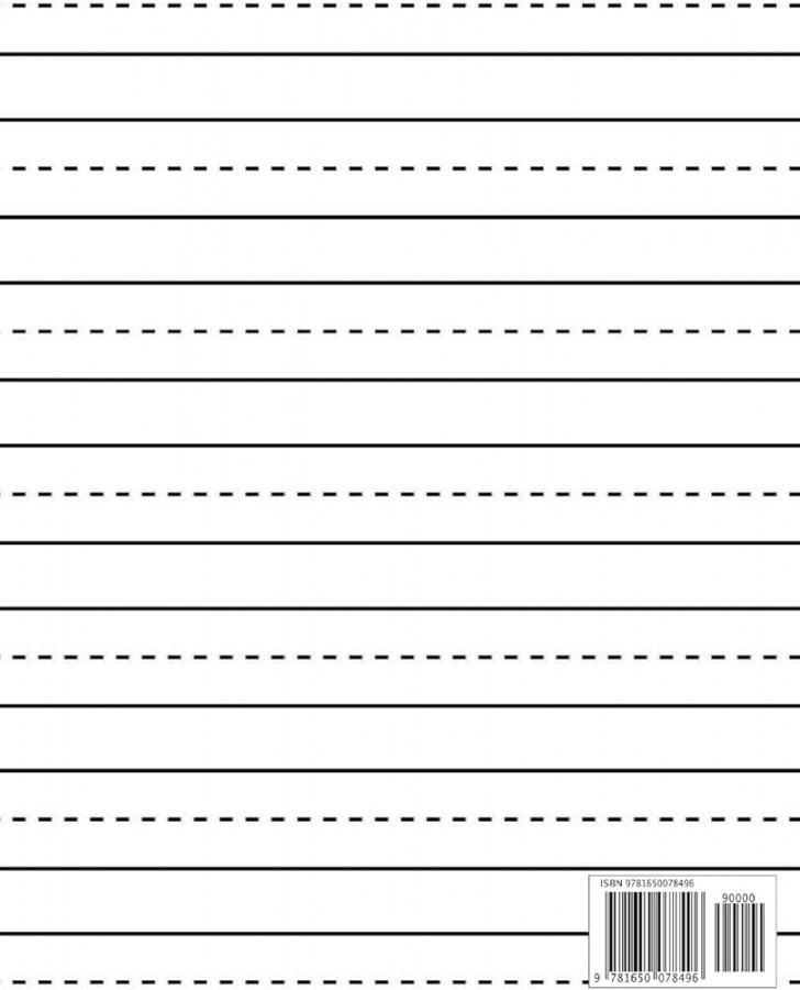 Writing Paper For Kids: ABC Kindergarten And Preschool Writing Paper With  Lines  pages