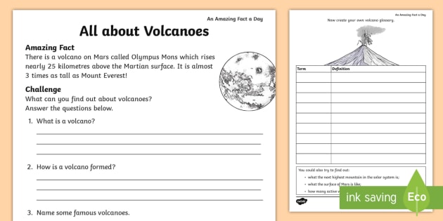 3 Types Of Volcanoes Worksheet 61