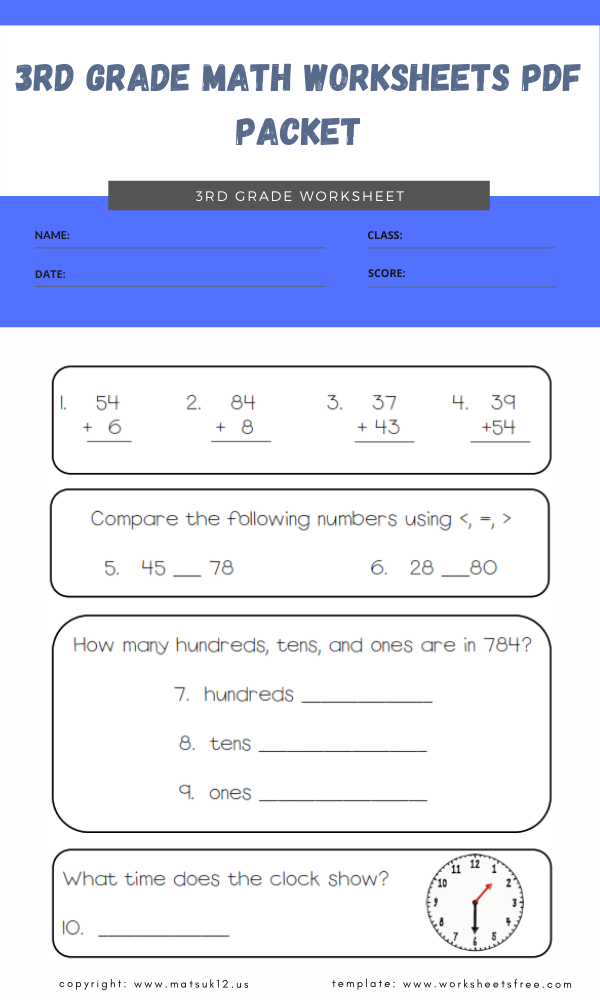 3Rd Grade Math Worksheets 28