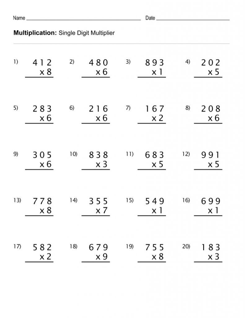 4Th Grade Math Worksheets 32