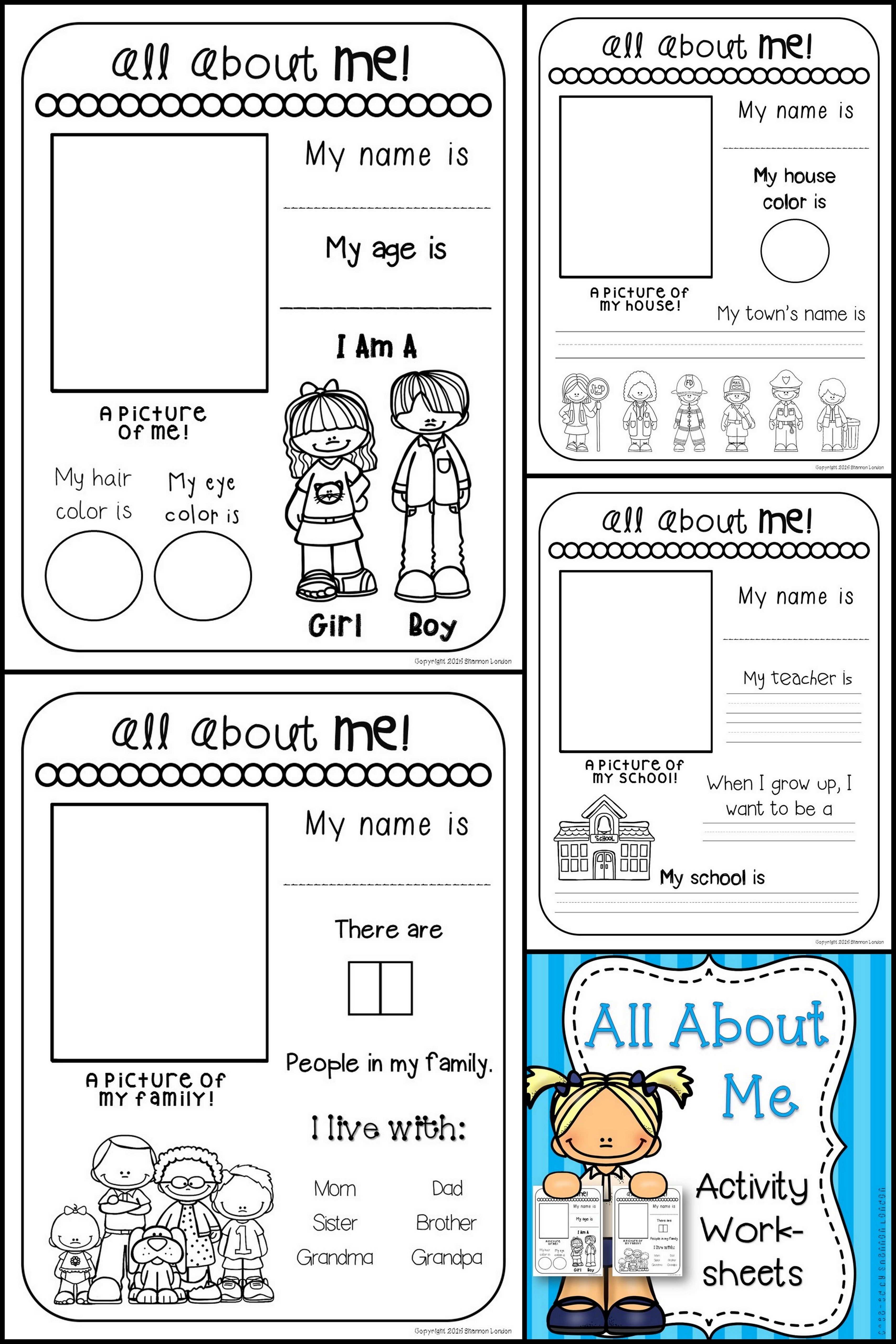 50 All About Me Worksheet 6