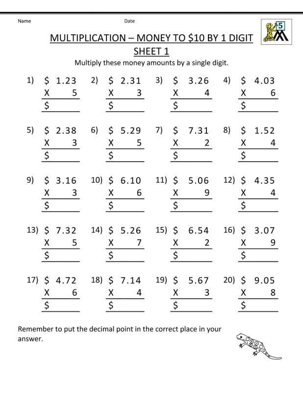 60+ Printable 5Th Grade Math Worksheets 11
