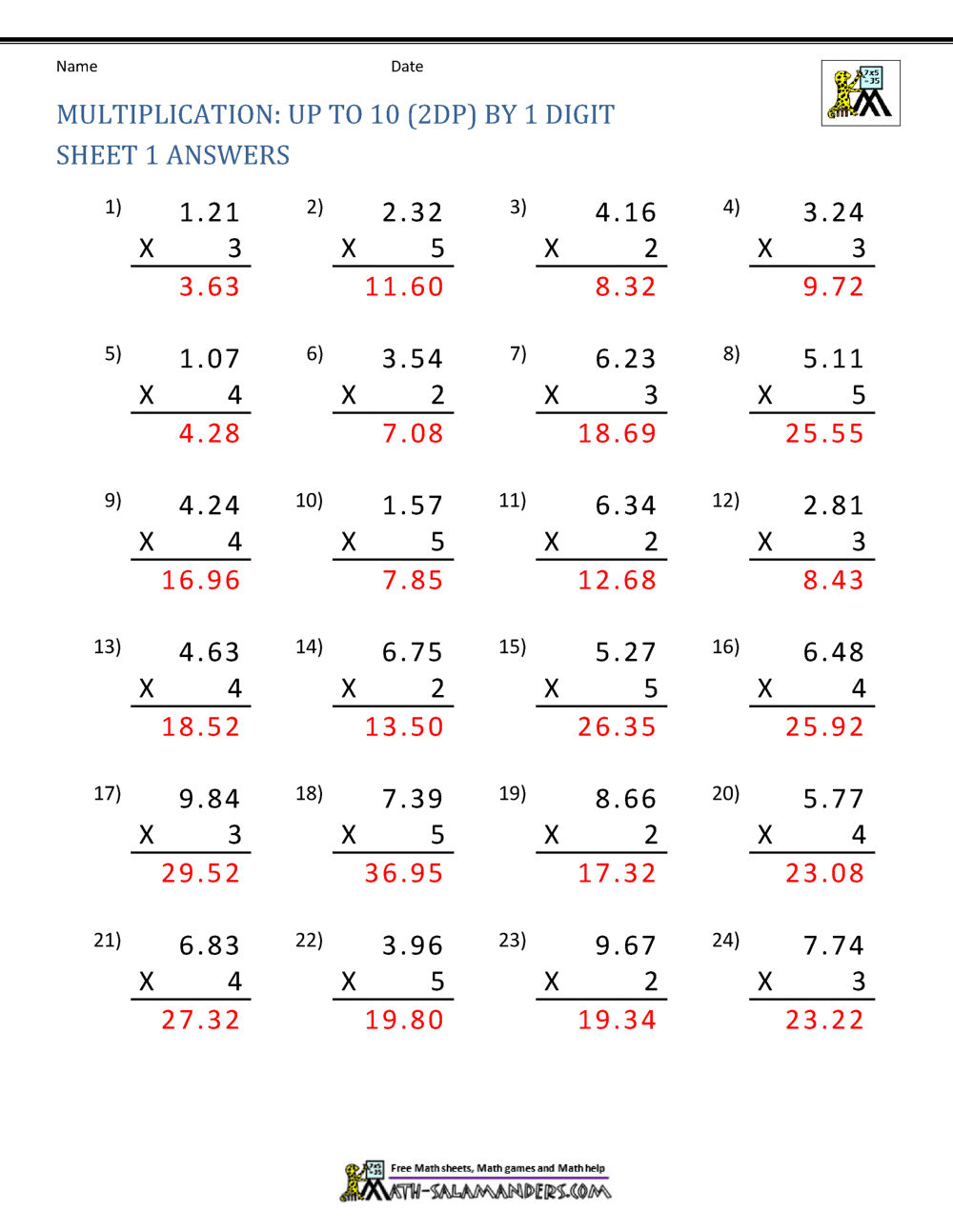 60+ Printable 5Th Grade Math Worksheets 13
