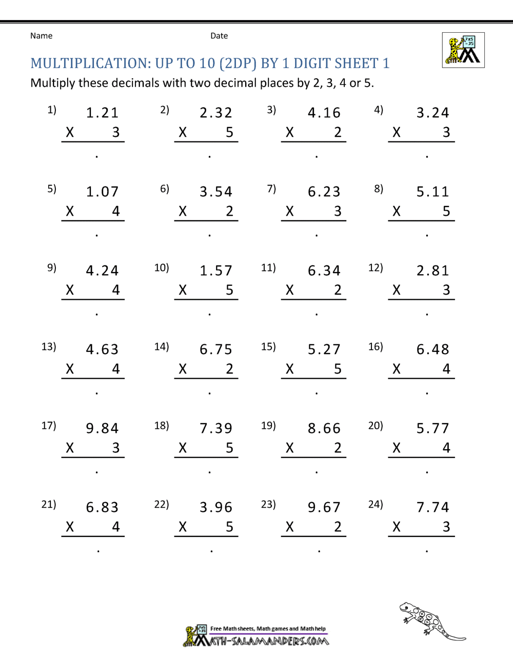 60+ Printable 5Th Grade Math Worksheets 54
