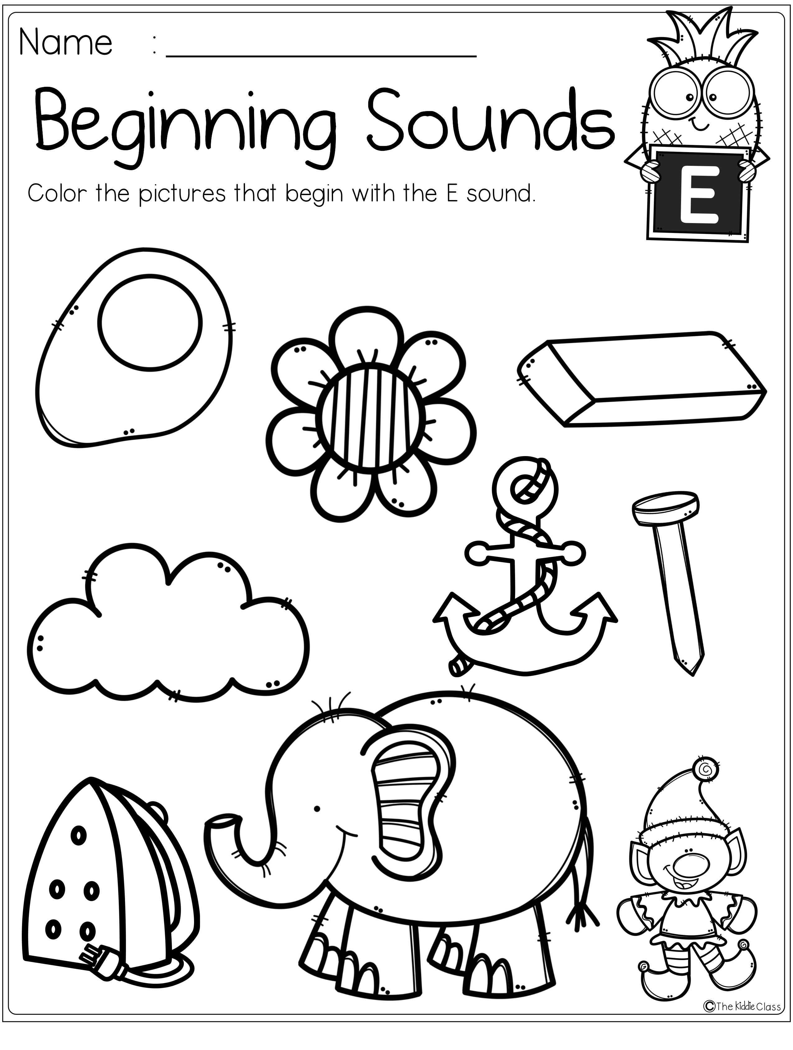 Beginning Sounds Worksheets for Kindergarten 28