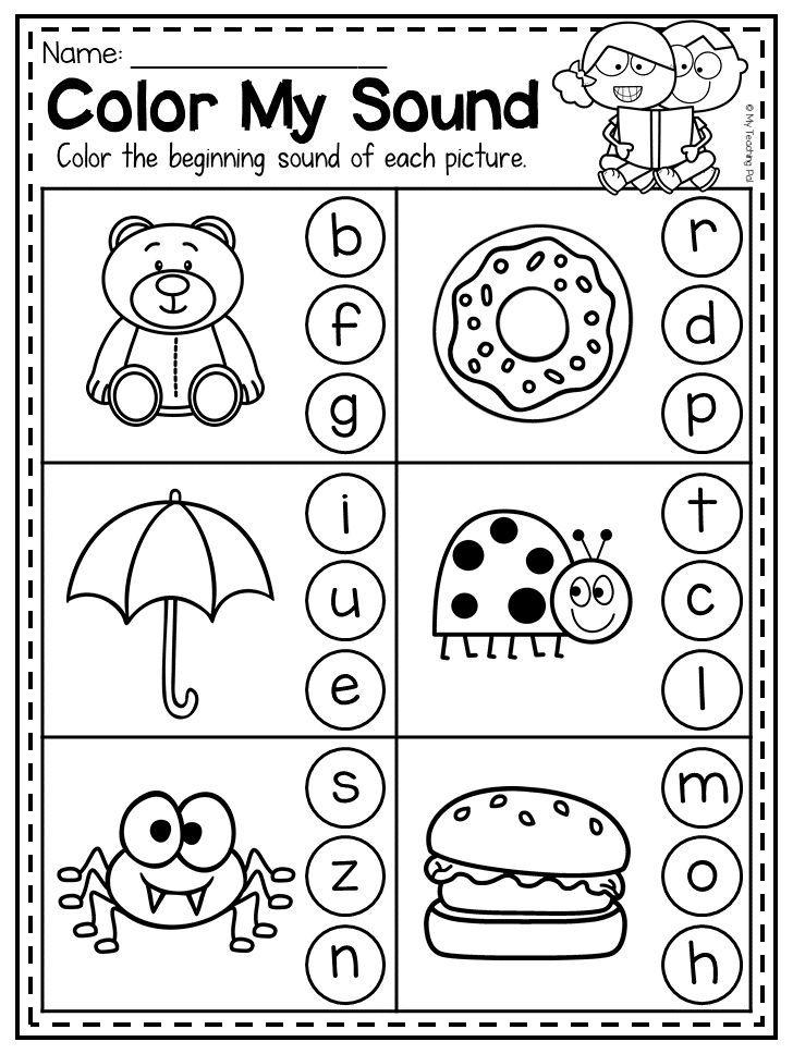 Beginning Sounds Worksheets for Kindergarten 76