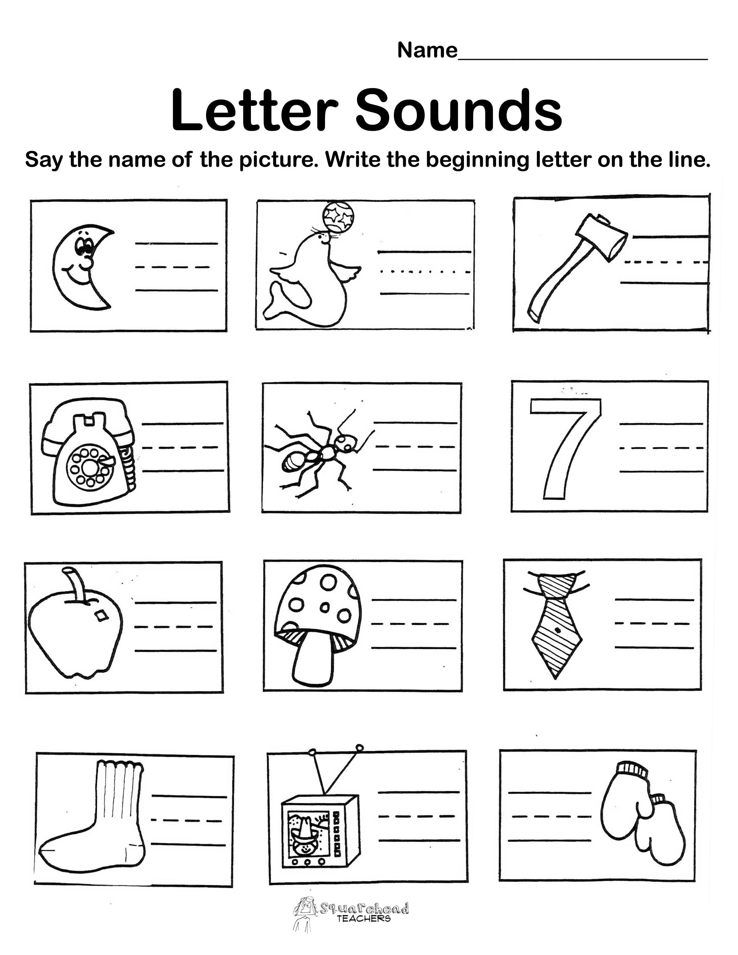 Beginning Sounds Worksheets for Kindergarten 93