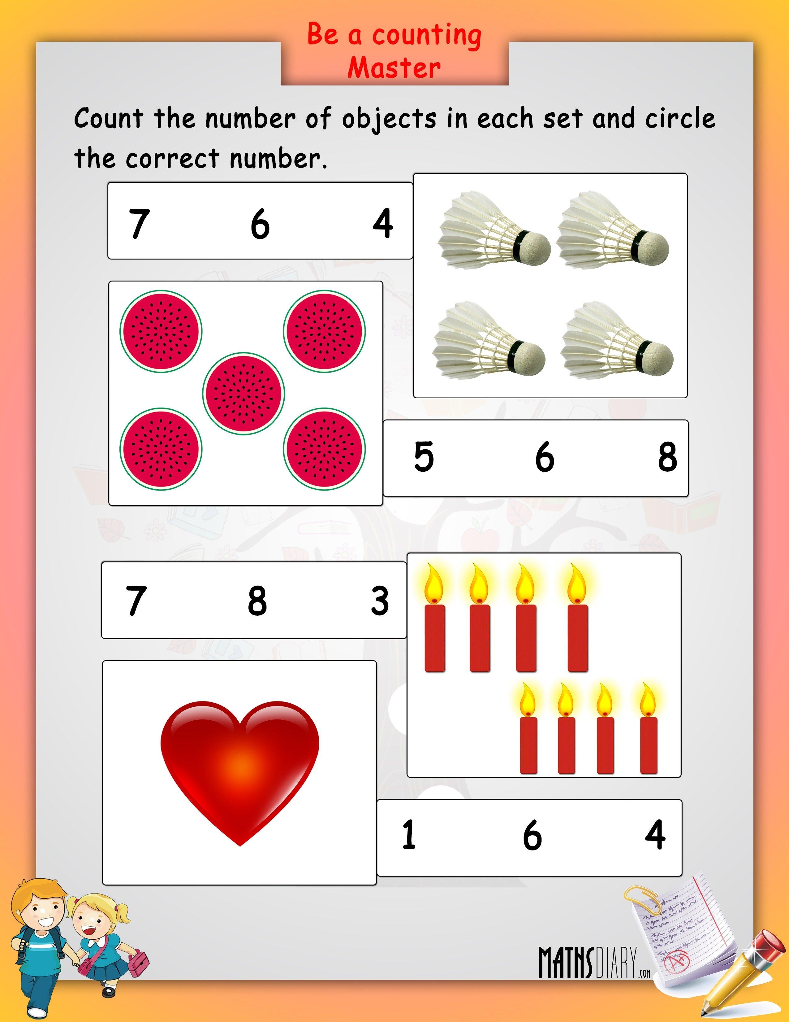 Counting Objects To 100 Worksheets 36