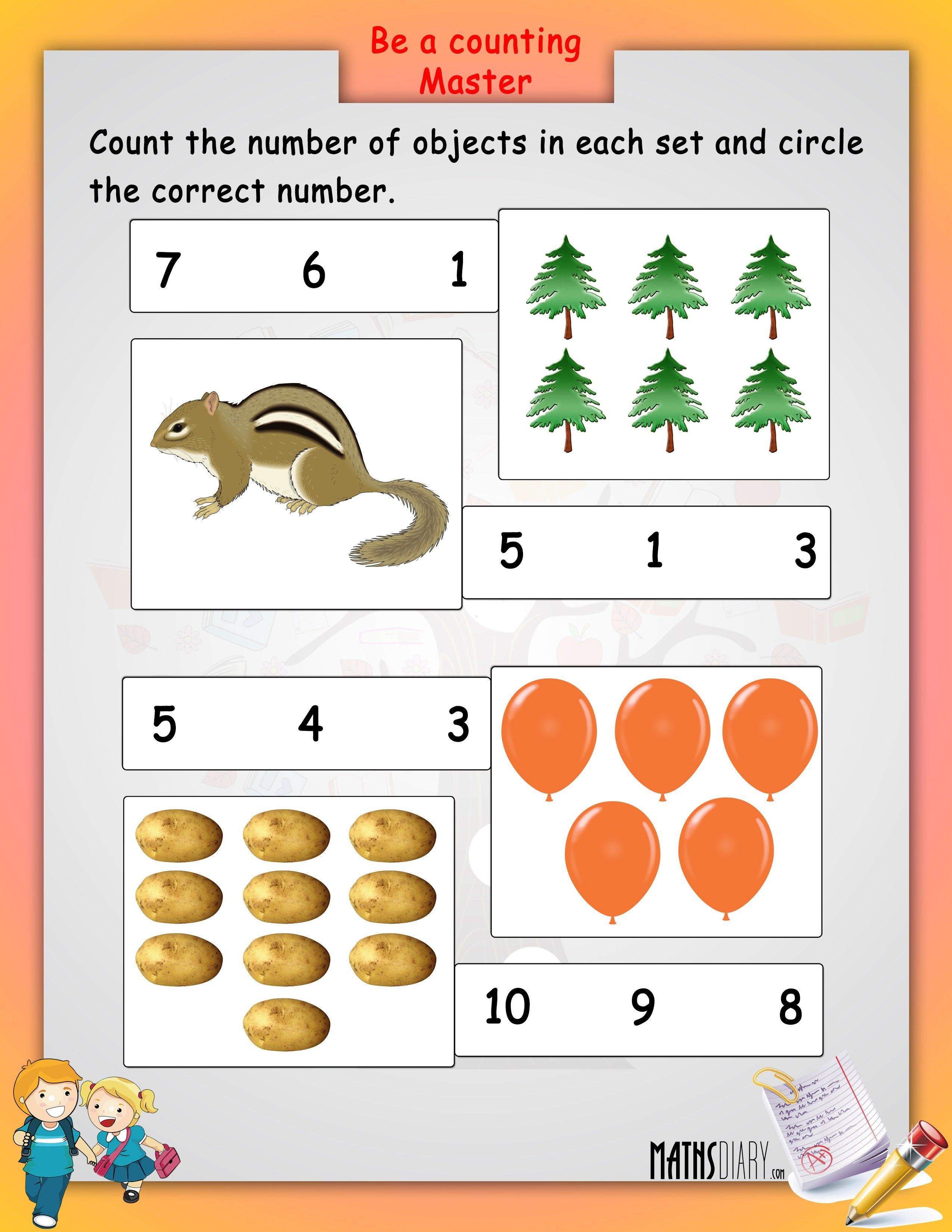 Counting Objects To 100 Worksheets 38