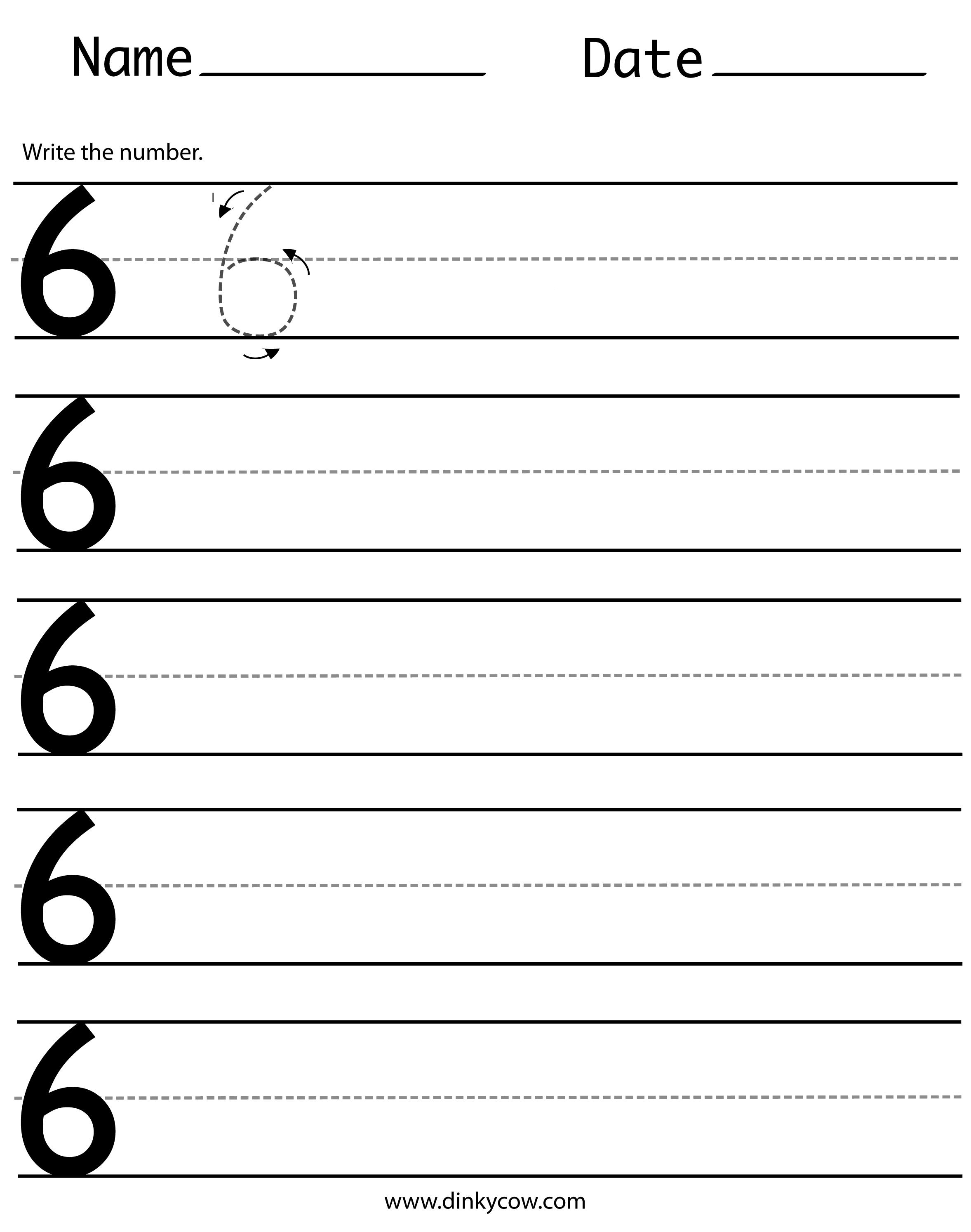 Fresh 19+ Number 6 Tracing Worksheet