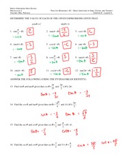Discover 60+ Precalculus Worksheet On Simplifying Trig Expressions 43