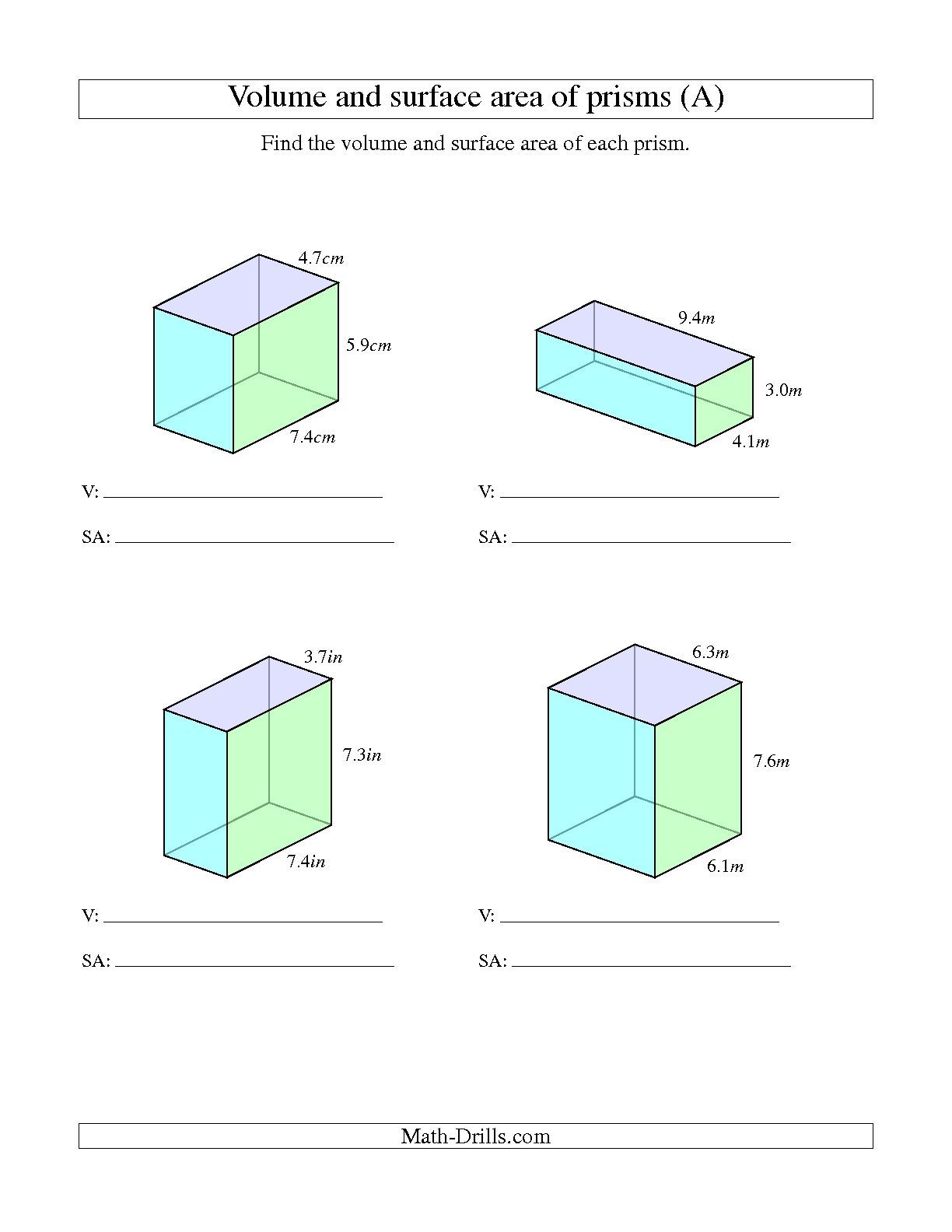 Fresh 60+ Surface Area Of Rectangular Prism Worksheet 47