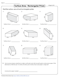 Fresh 60+ Surface Area Of Rectangular Prism Worksheet 48