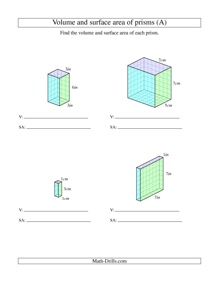 Fresh 60+ Surface Area Of Rectangular Prism Worksheet 53