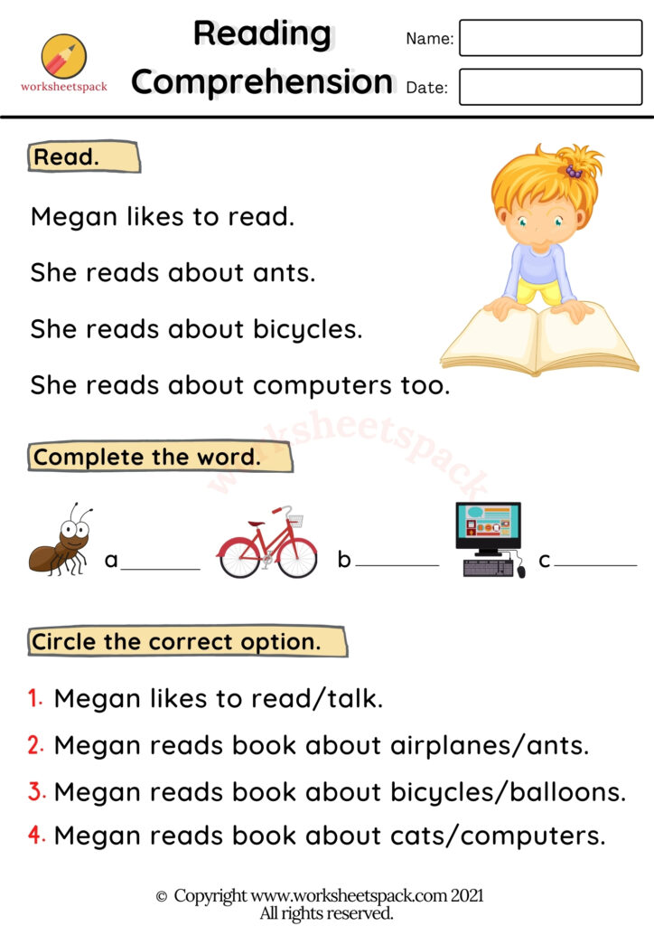 Reading Comprehension Worksheets 11