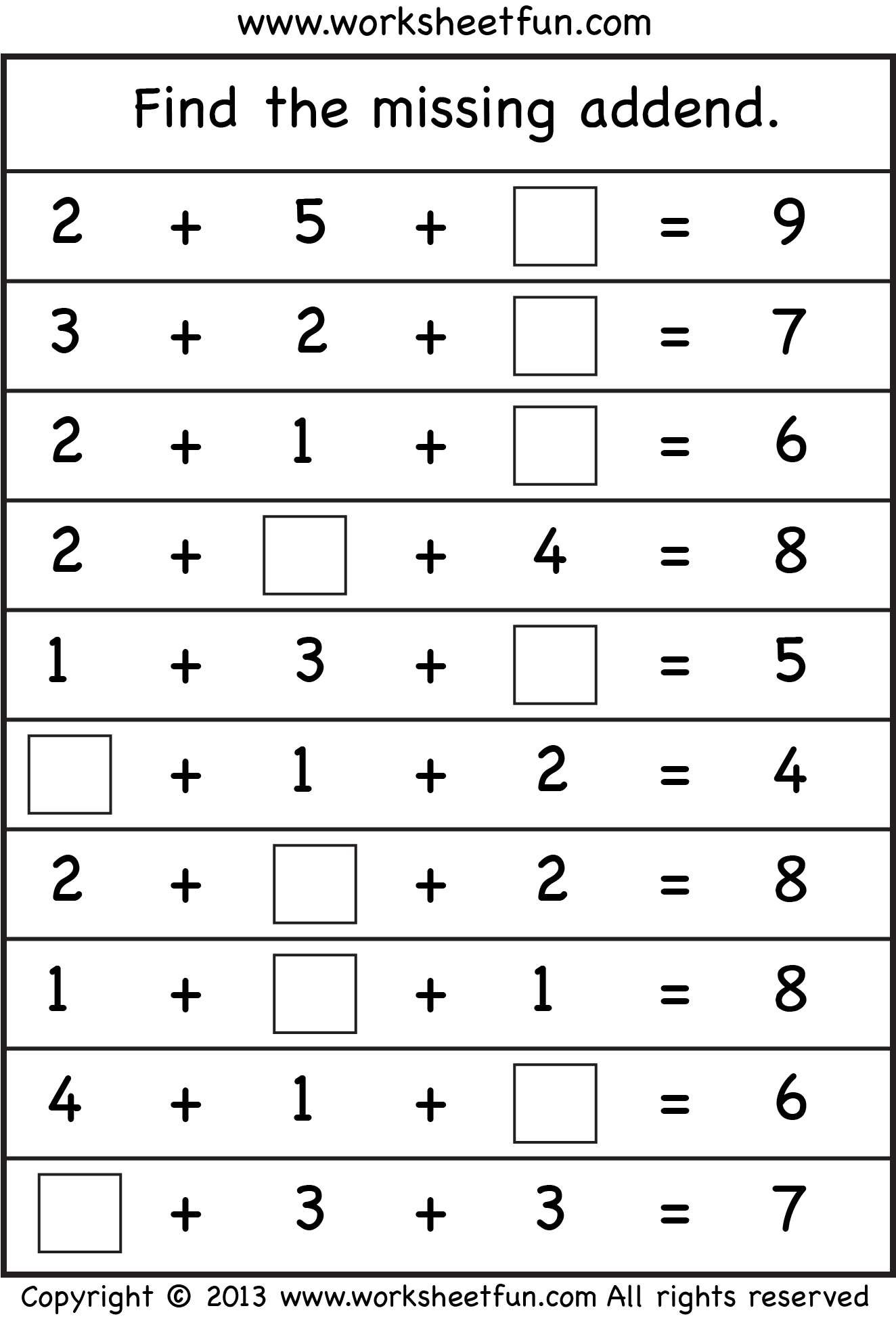 30 Example Free Math Worksheets 2