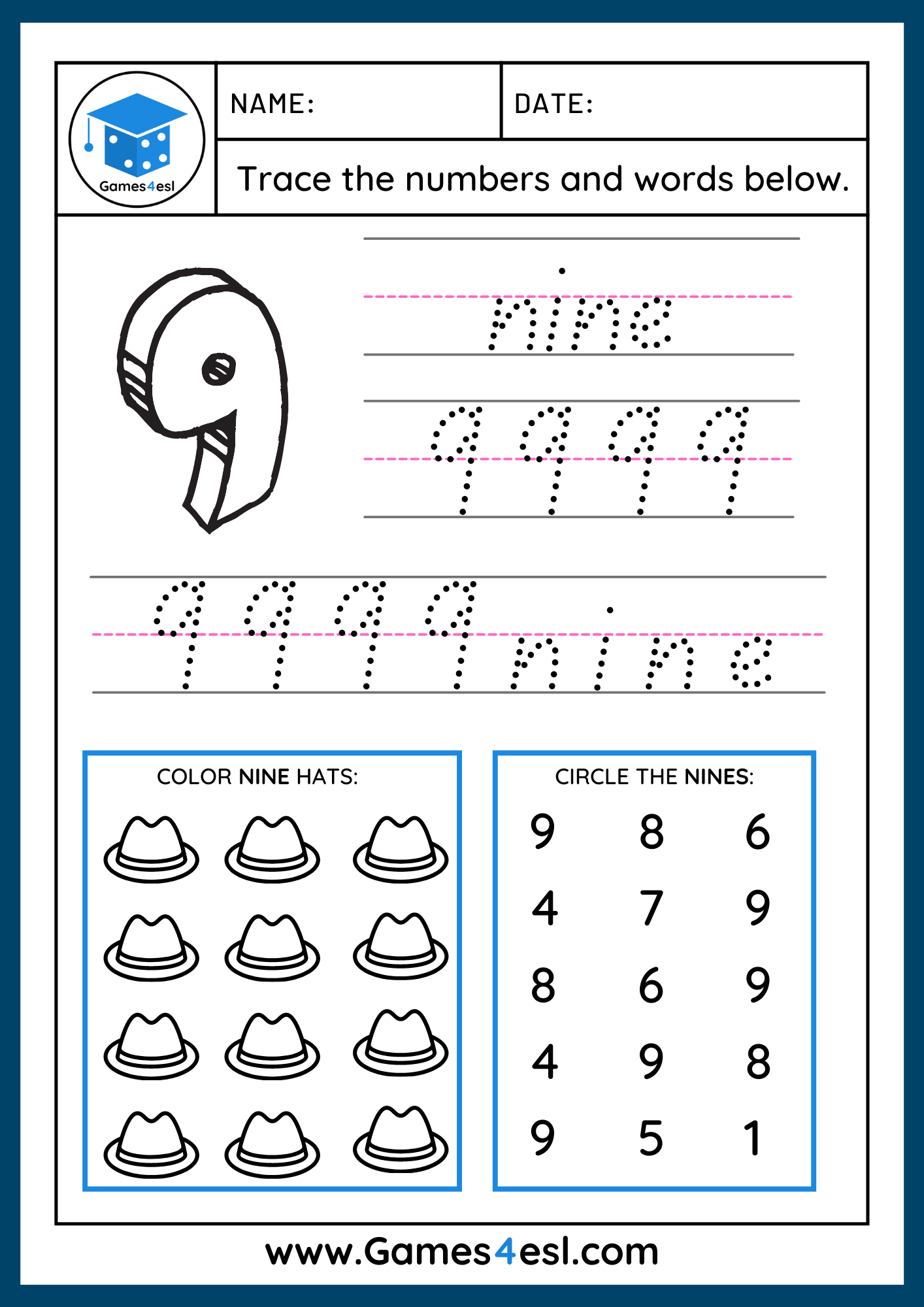 31 Creative Number Tracing Worksheets 22
