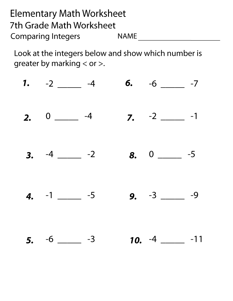35 Printable 7Th Grade Math Worksheets 24