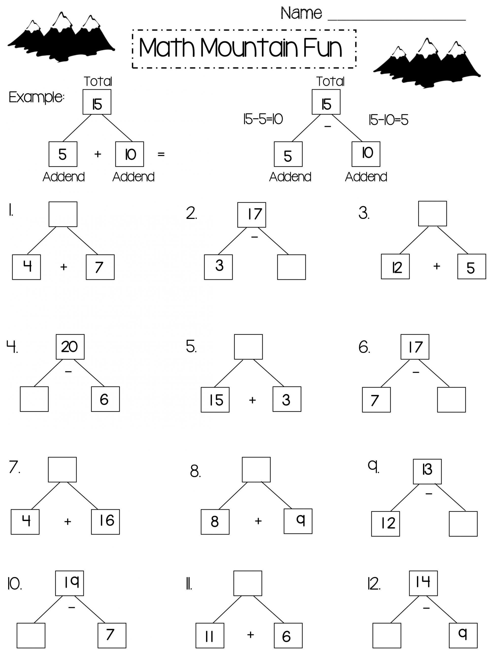 57 1st Grade Math Chart Worksheets 57