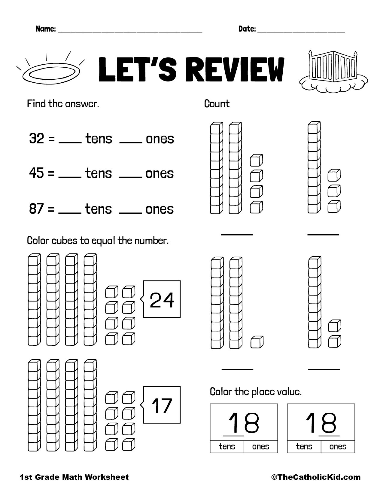 57 1st Grade Math Chart Worksheets 6