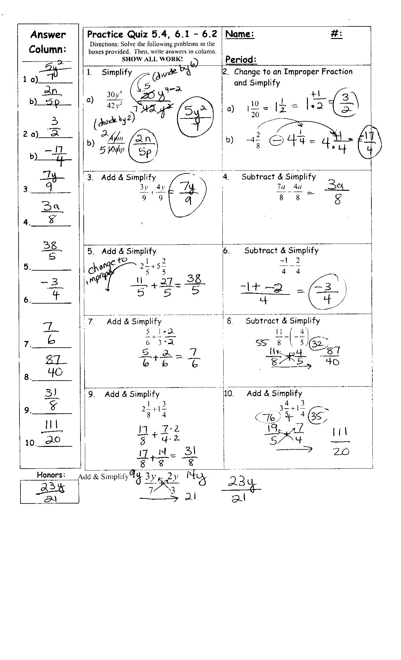 Best 60+ Pre Algebra Worksheets 56