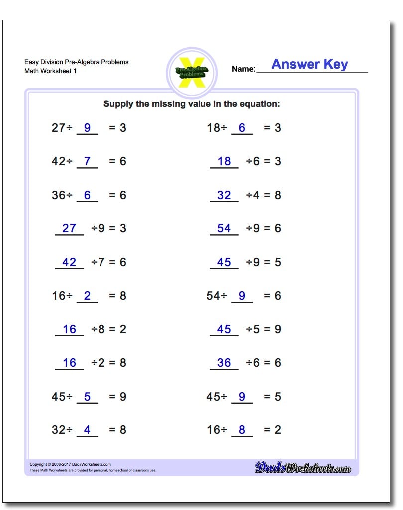 Best 60+ Pre Algebra Worksheets 57