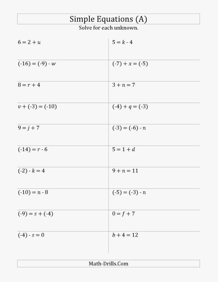 Best 60+ Pre Algebra Worksheets 61