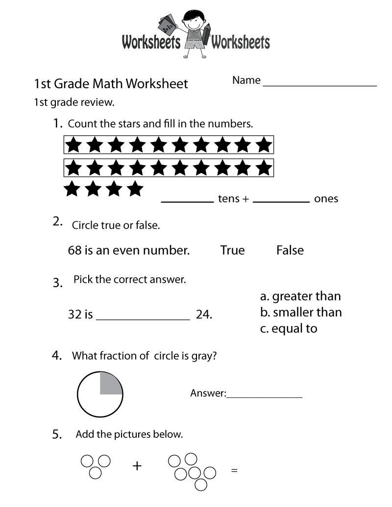 Math Worksheets For 1St Graders 48