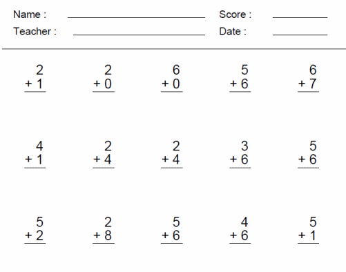Math Worksheets For 1St Graders 98