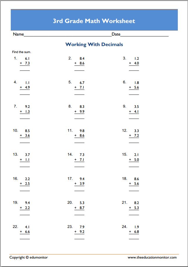 40 Best 3Rd Grade Worksheets 25