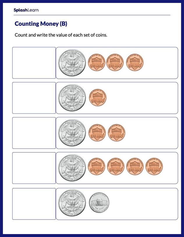 50 Counting Money Worksheets 12