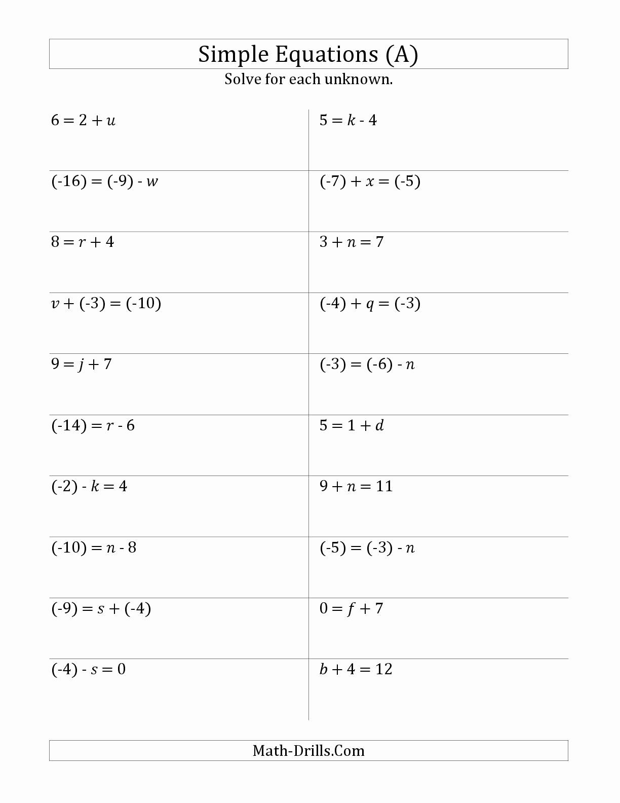50 Printable 2 Step Equations Worksheets 15