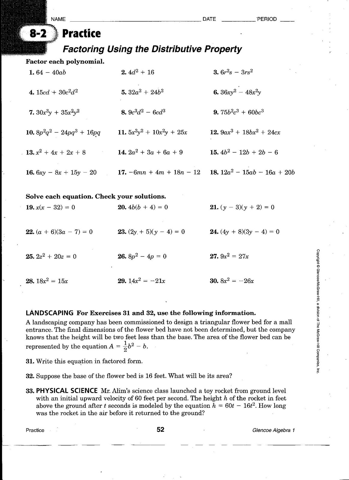 50 Printable Algebra 1 Worksheets 29