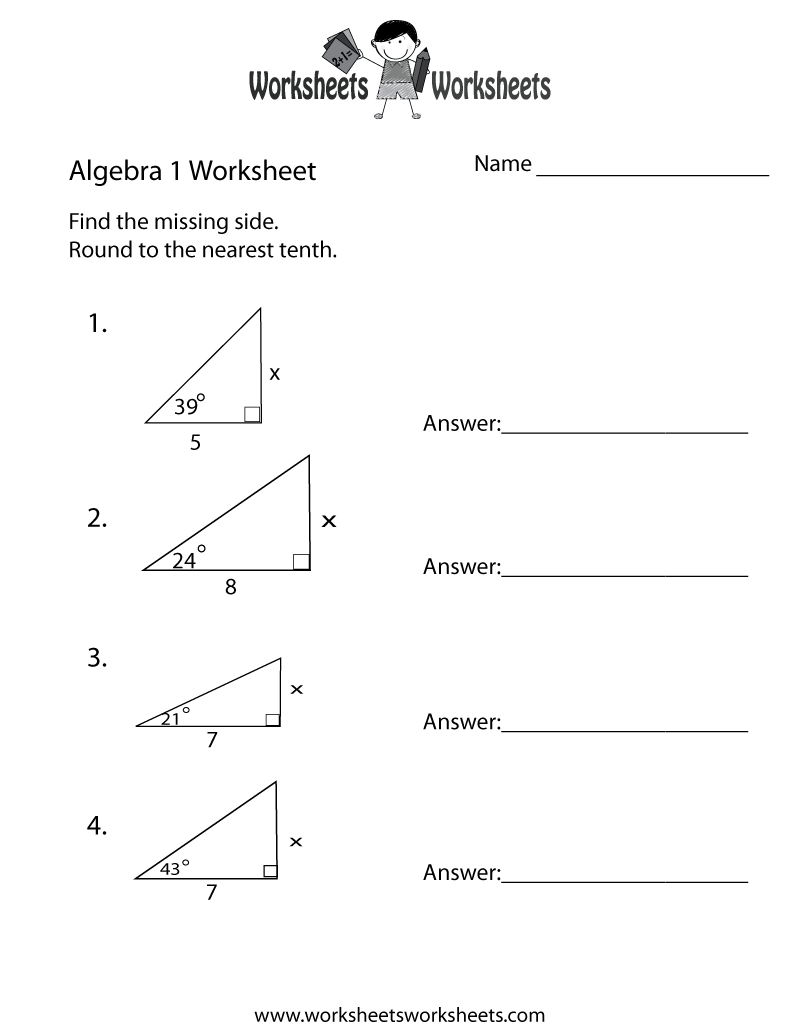 50 Printable Algebra 1 Worksheets 34