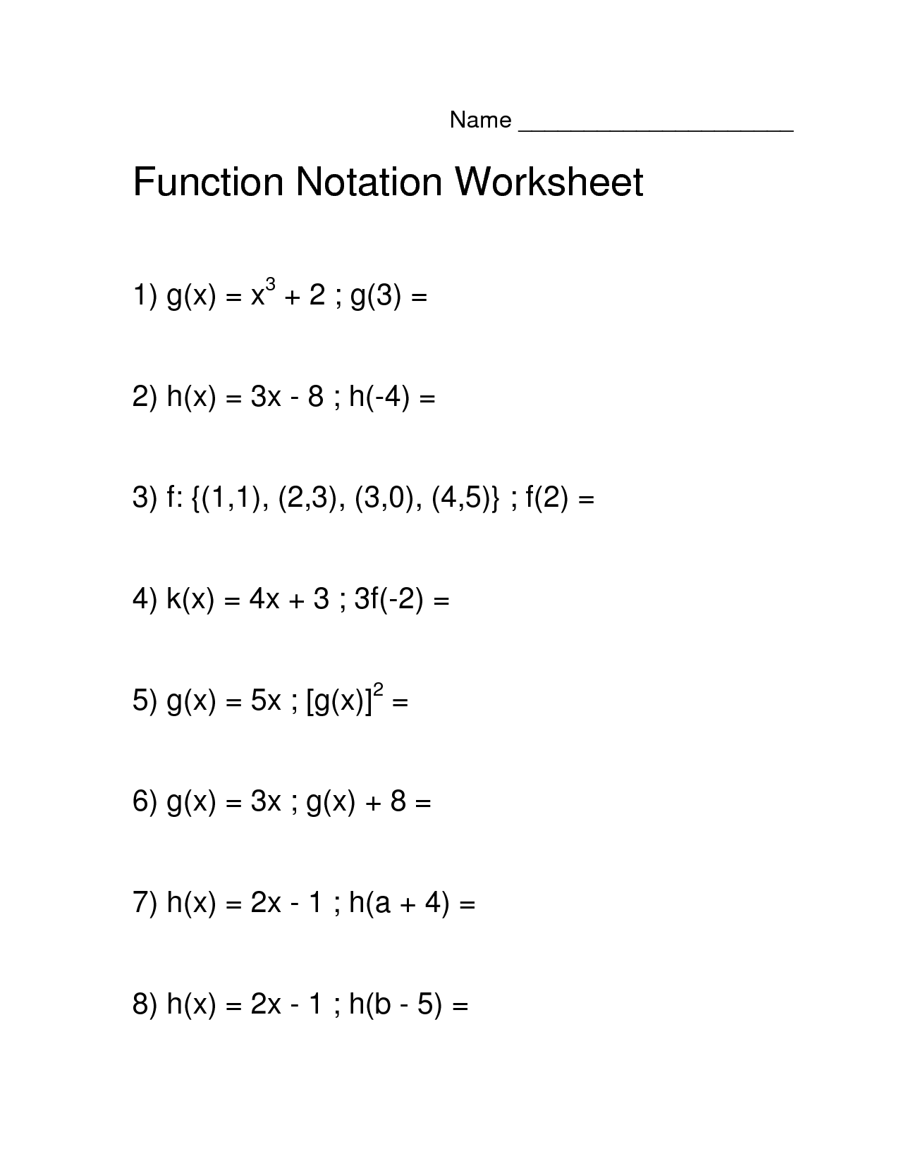 50 Printable Algebra 1 Worksheets 54